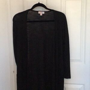 LuLaRoe XS solid black Sarah cardigan
